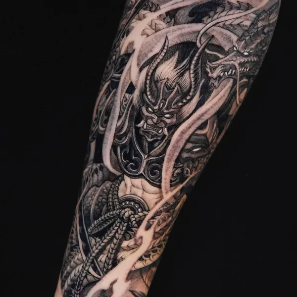 Oriental tattoo by Girin Tattoo in Seoul
