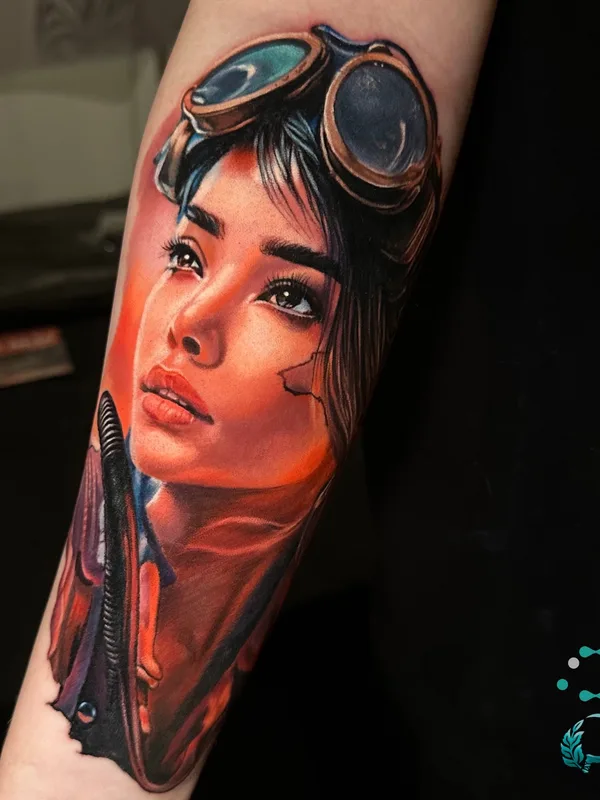female color realism татуировка на forearm #72977 | Тату мастер Даниил Шольтин