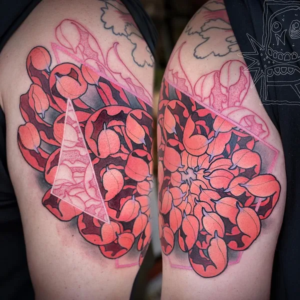 Watercolor tattoo by Chris Rigoni in Perth