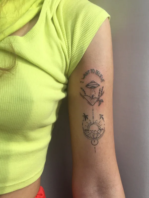 female black linework татуировка на forearm #58923 | Тату мастер Dzen.tattooo