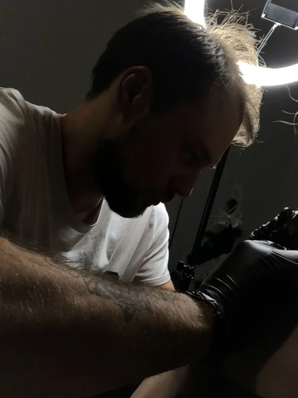 black linework татуировка на forearm #58927 | Тату мастер Dzen.tattooo