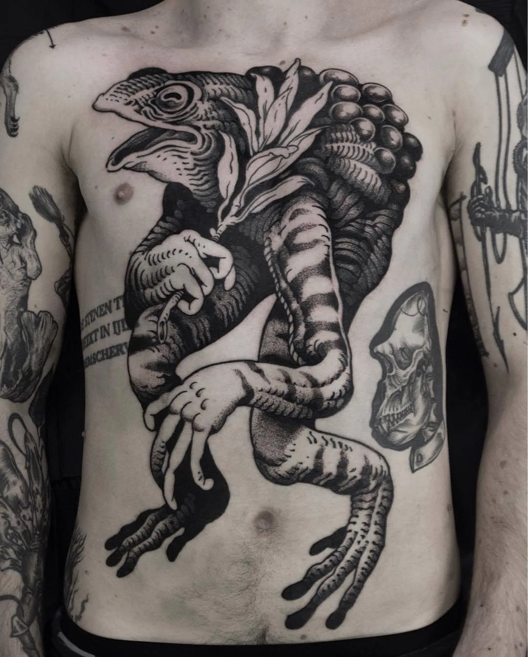 Tattoo artist Mishla, black graphic tattoo, authors style, blackwork | London, United Kingdom