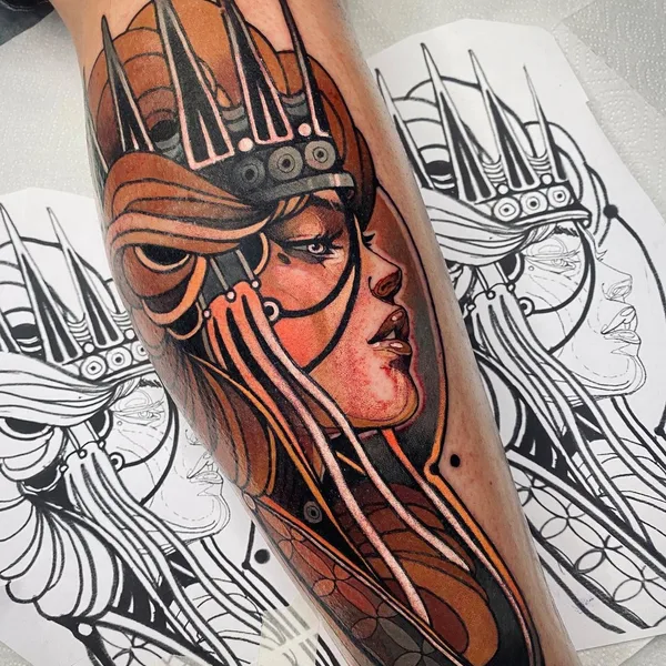 Neo Traditional tattoo by Жан Поль Марат in Moscow