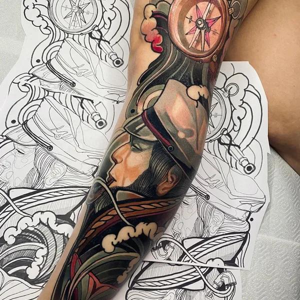 Neo Traditional tattoo by Жан Поль Марат in Moscow