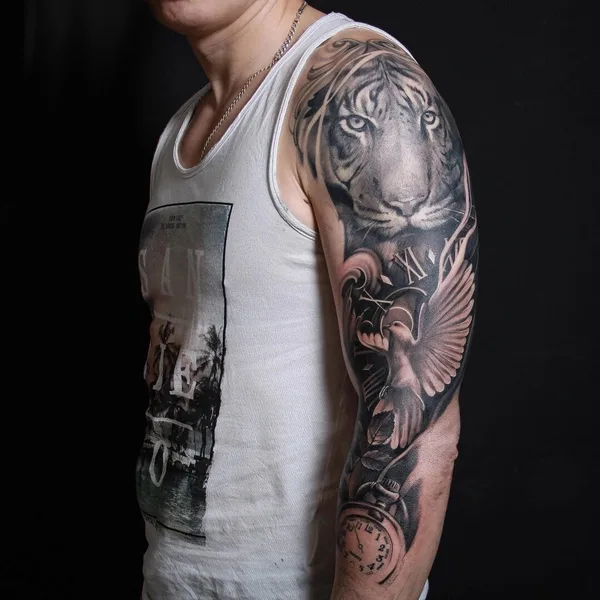 Black & Grey tattoo by Красное Микеланджело in Казань