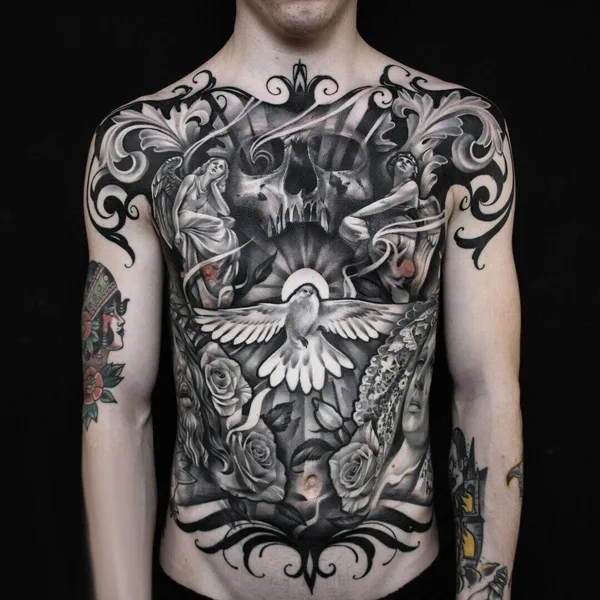 Black & Grey tattoo by Красное Микеланджело in Казань