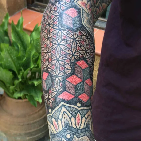 Dotwork tattoo by Inga Hannarr in Barcelona