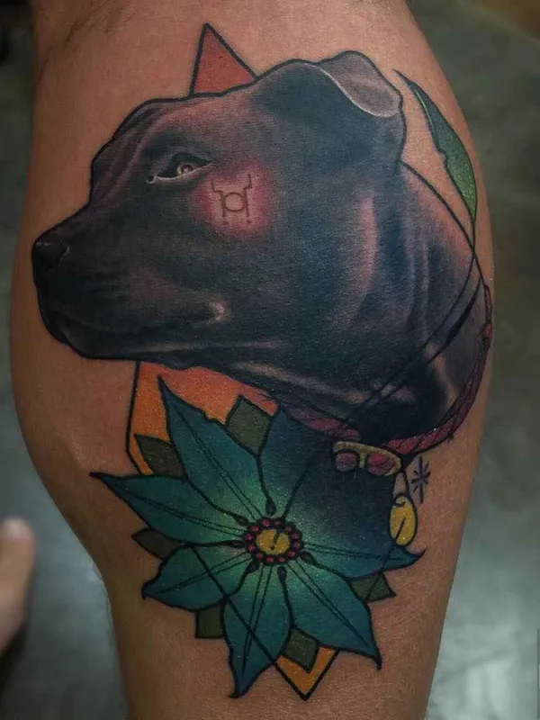 color illustrative Tatuaggio su thigh #1818 | Tatuatore Zack Singer