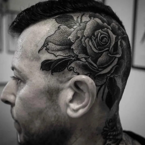 engraving tattoo by Alexander Grim in Praha