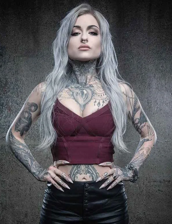 female black and grey blackwork tattoo on full body #9498 | Tattoo Artist Ryan Ashley Malarkey