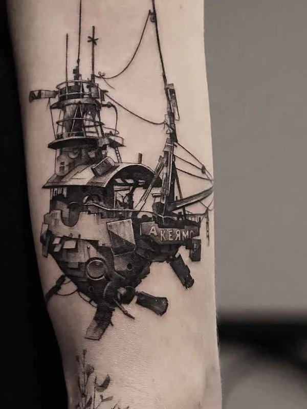 black and grey blackwork tattoo on forearm #11890 | Tattoo Artist Oscar Akermo