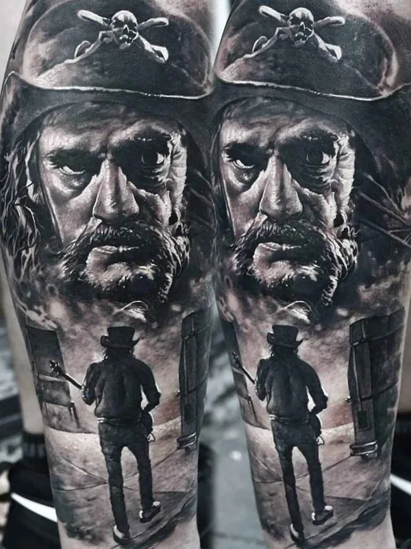 black and grey realism tatouage sur calf #2548 | Artiste tatoueur Domantas Parvainis