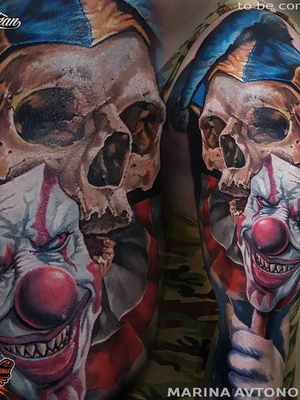 color realism tatouage sur full sleeve #2611 | Artiste tatoueur Марина Автономова