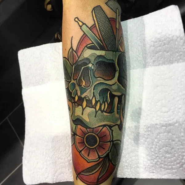 Нео традиционная tattoo by Achilleas Aber in Athina