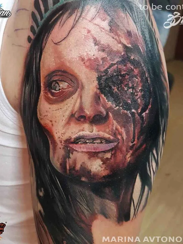 color realism tatouage sur upper arm #2610 | Artiste tatoueur Марина Автономова