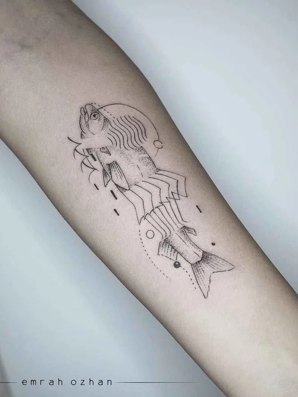 black linework tattoo auf forearm #3148 | Tätowierer Emrah Ozhan
