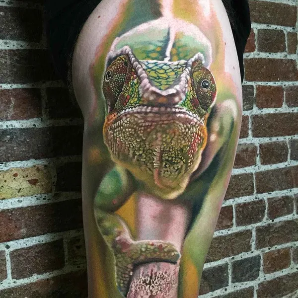 Portrait tattoo by Steve Butcher in Corona