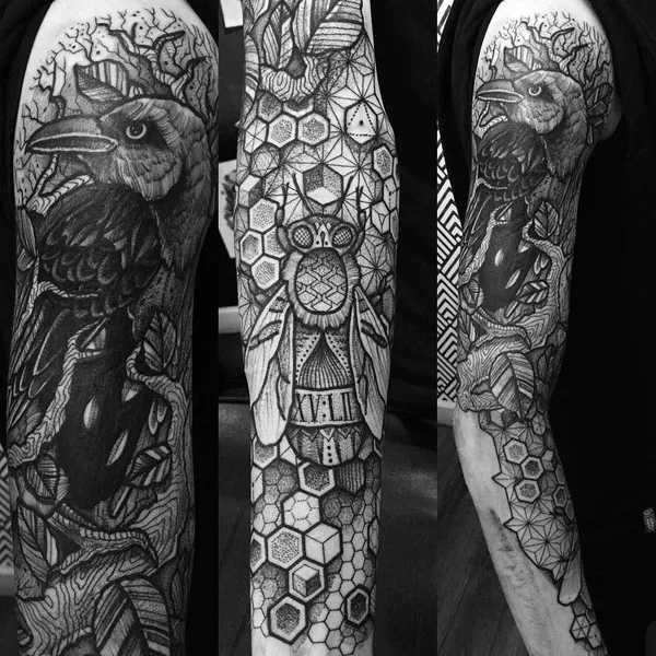 Dotwork tattoo by Paul Davies