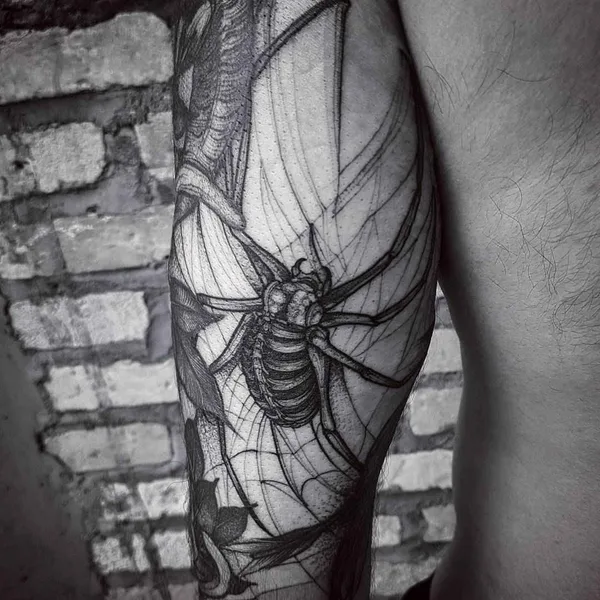 Dotwork tattoo by Felipe Kross in São Paulo