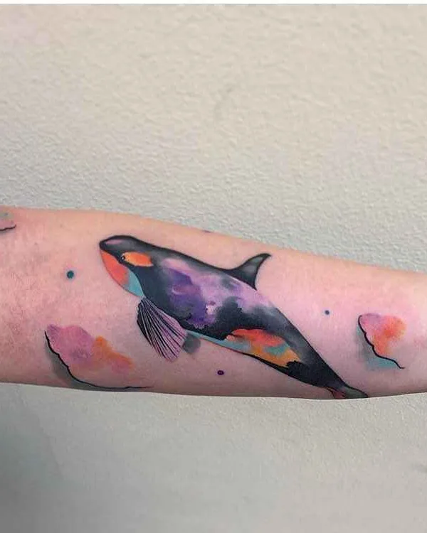 color watercolor tatuaje en forearm #1921 | Tatuador Ondrej Konupcik