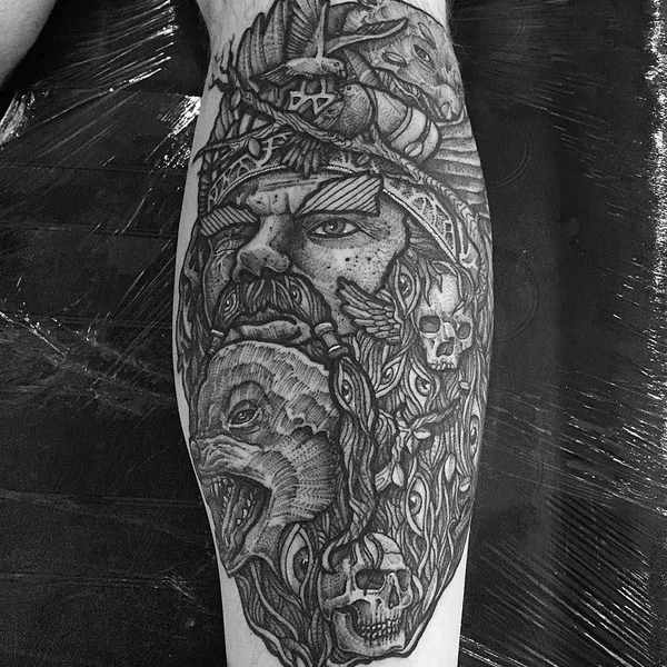 Dotwork tattoo by Paul Davies