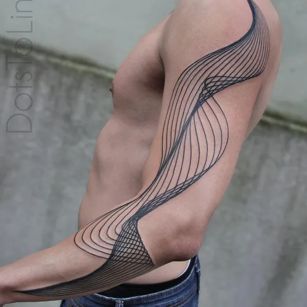 Ornamental tattoo by Chaim Machlev in Berlin