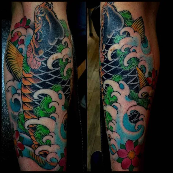 Traditional tattoo by Mike Rubendall