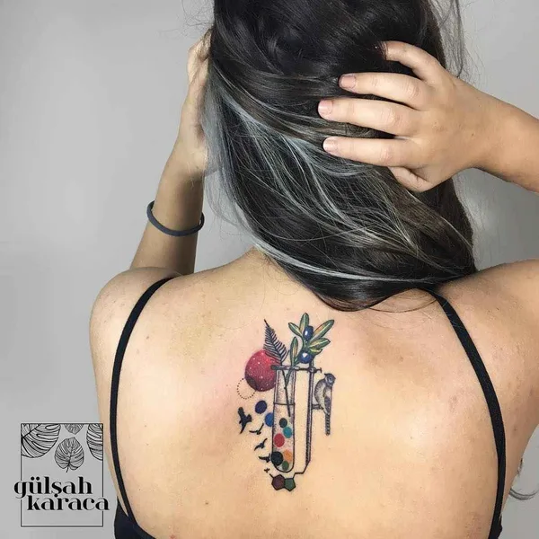 Акварель tattoo by Gülşah KARACA in Стамбул