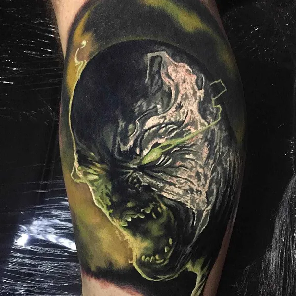 Portrait tattoo by Steve Butcher in Corona