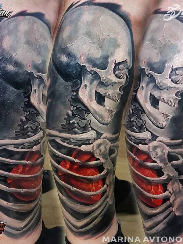 color realism tatouage sur calf #2614 | Artiste tatoueur Марина Автономова