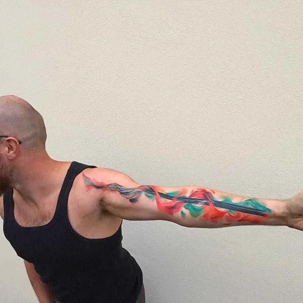 Watercolor tattoo by Ondrej Konupcik in Znojmo