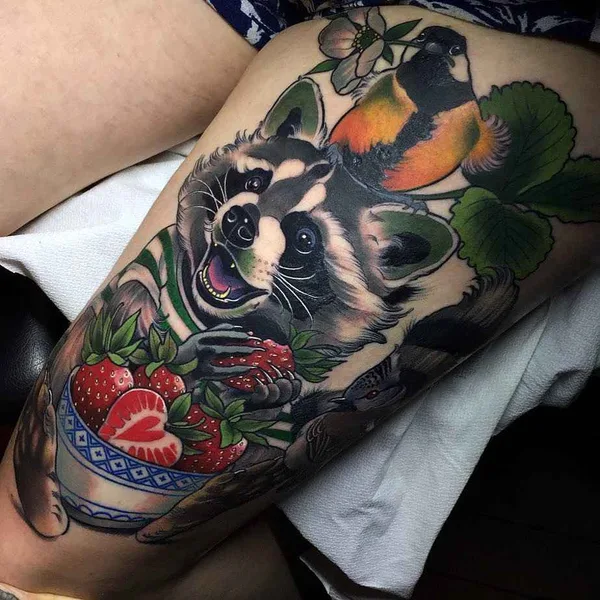 New School tattoo by Aniela Dahlgren in Stockholm
