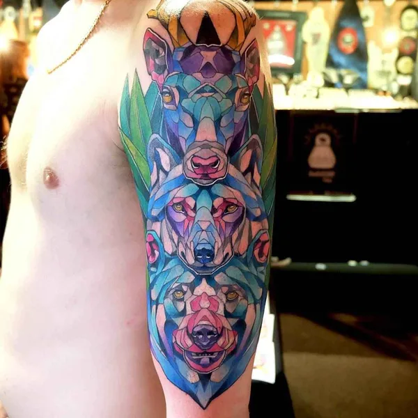 Нью Скул tattoo by Dusty Brasseur in Paris