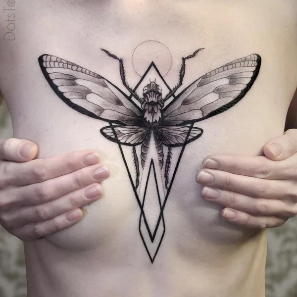Ornamental tattoo by Chaim Machlev in Berlin