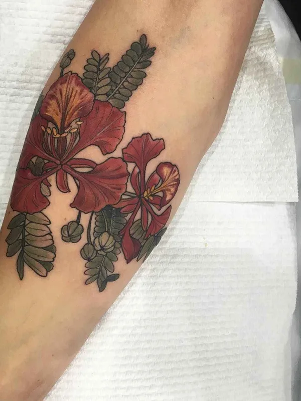 color botanic татуировка на forearm #3845 | Тату мастер Sophia Baughan