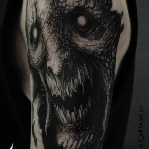 Биомеханика tattoo by Deni Aktemirov in Санкт-Петербург