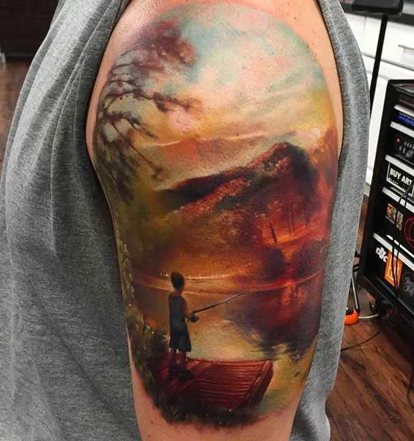 color realism tattoo auf upper arm #351 | Tätowierer Kyle Cotterman
