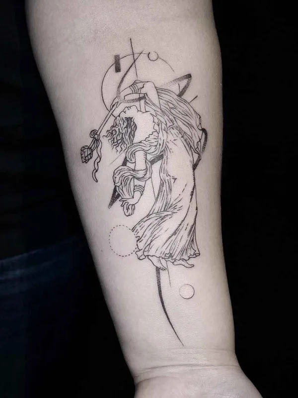 black linework tattoo auf forearm #3152 | Tätowierer Emrah Ozhan
