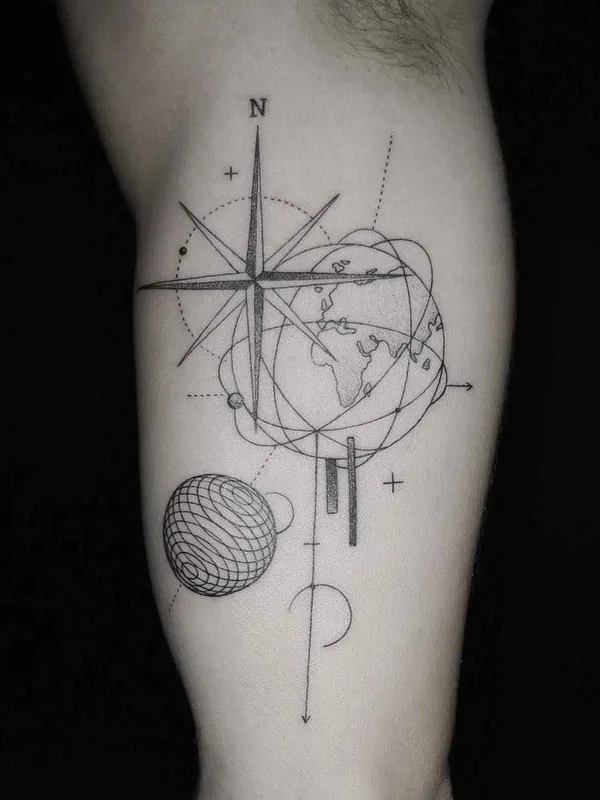 black geometric tattoo auf forearm #3150 | Tätowierer Emrah Ozhan