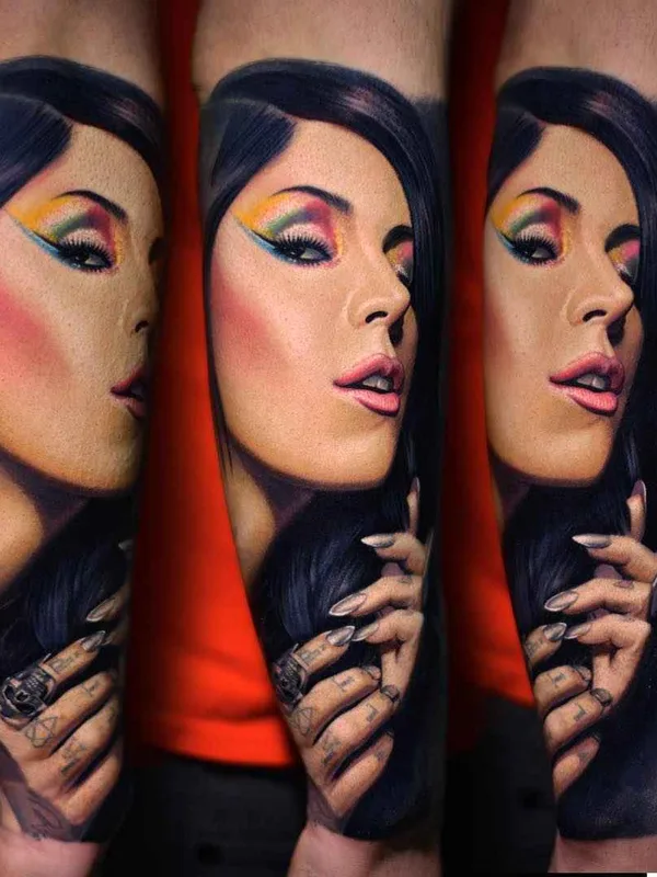 female color realism tatouage sur full sleeve #2809 | Artiste tatoueur Nikko Hurtado