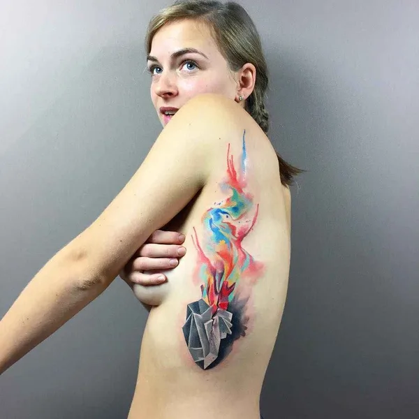 Watercolor tattoo by Ondrej Konupcik in Znojmo