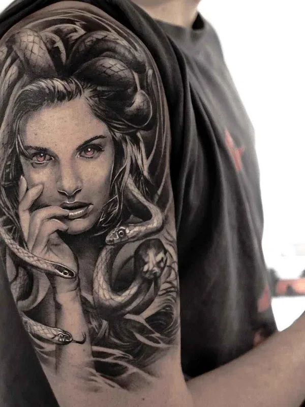 Abstract tattoo by Adrian Lindell in Stockholm