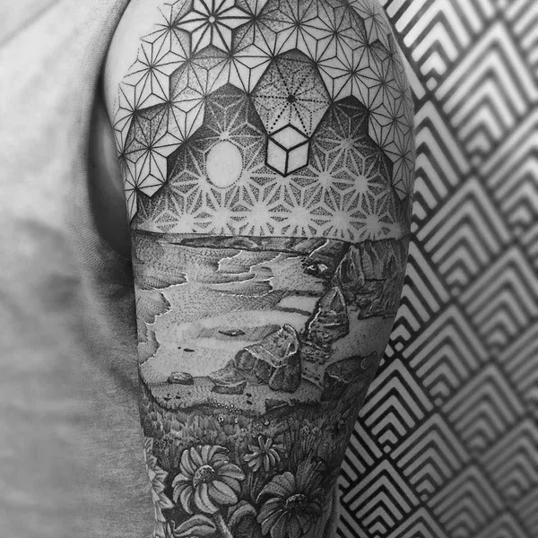Dotwork tattoo by Paul Davies