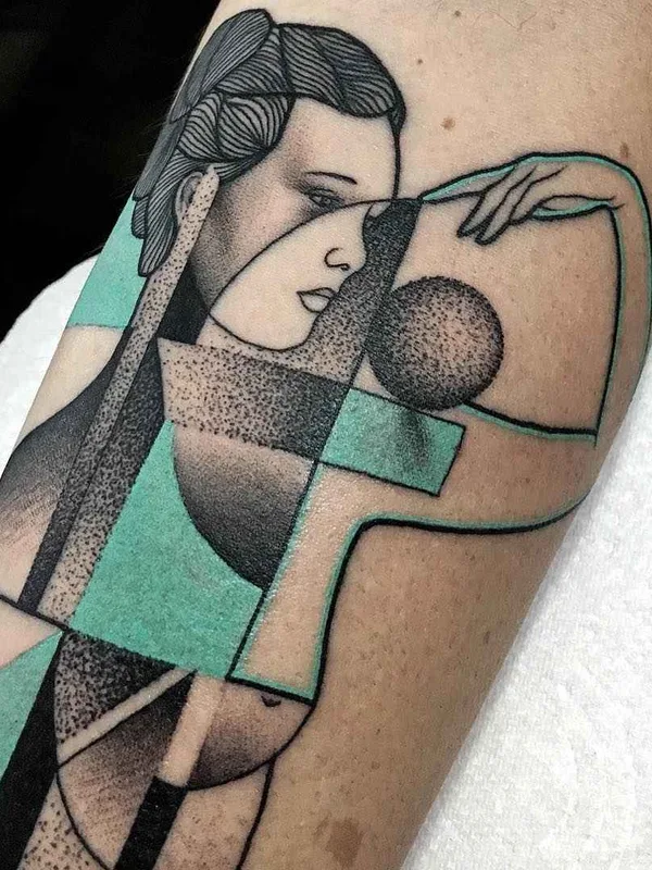 female color abstract tattoo on forearm #2985 | Tattoo Artist Mariusz Trubisz