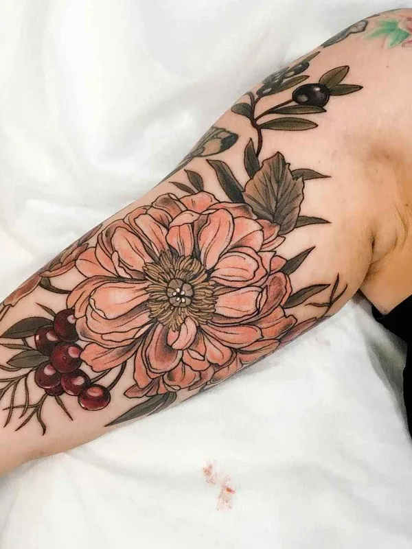 female color botanic татуировка на forearm #3846 | Тату мастер Sophia Baughan