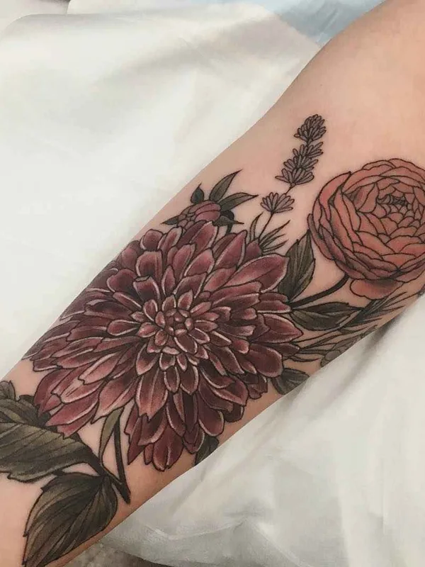 color botanic татуировка на forearm #3838 | Тату мастер Sophia Baughan