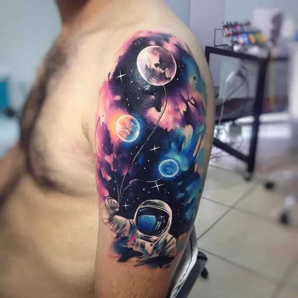 Watercolor tattoo by Adrian Bascur in Viña del Mar
