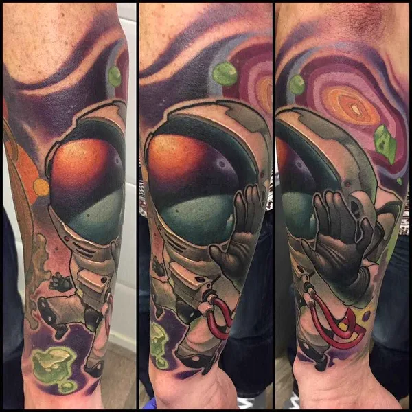 New School tattoo by Jamie Ris in Aalsmeer