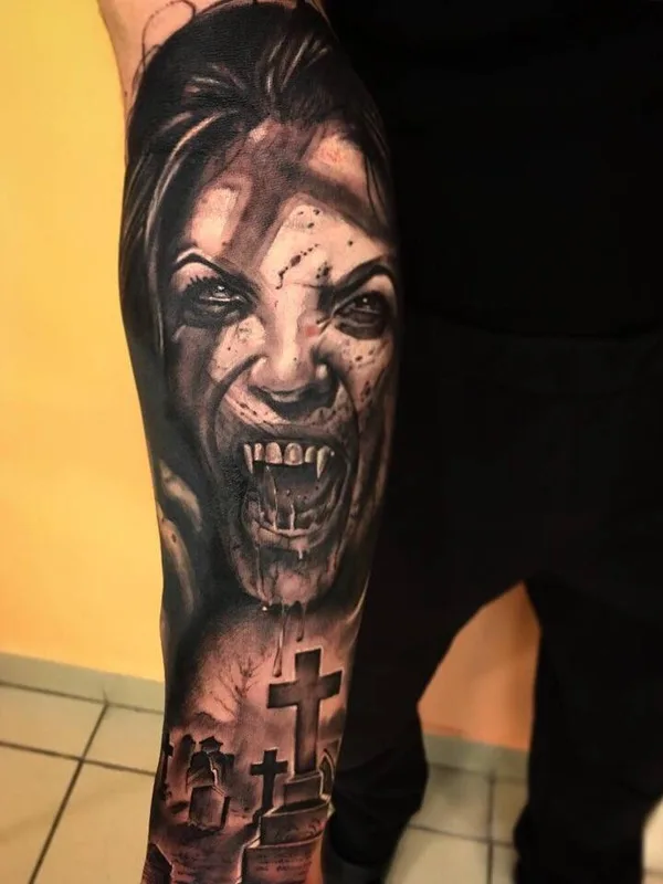 black and grey realism 纹身 在 forearm #28399 | 纹身师 Судовцев Вадим