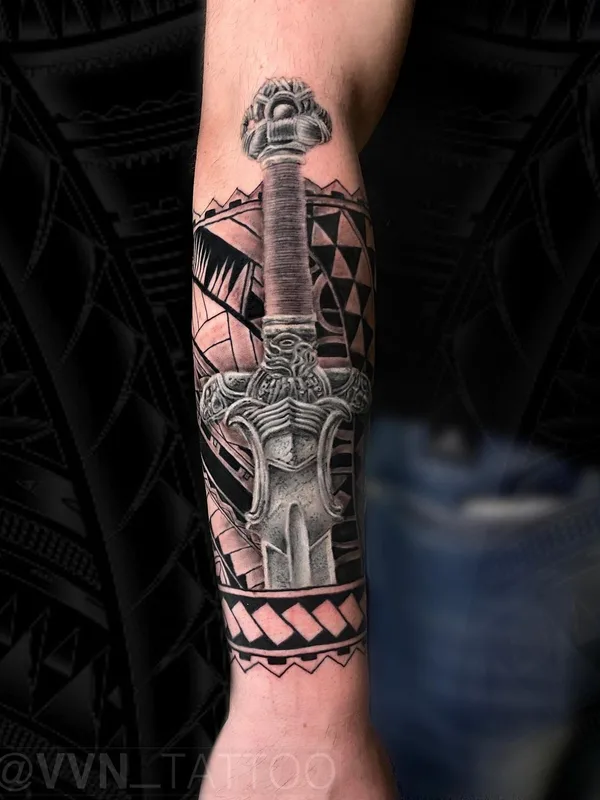 black and grey black and grey татуировка на forearm #51277 | Тату мастер Василий Ноговицын